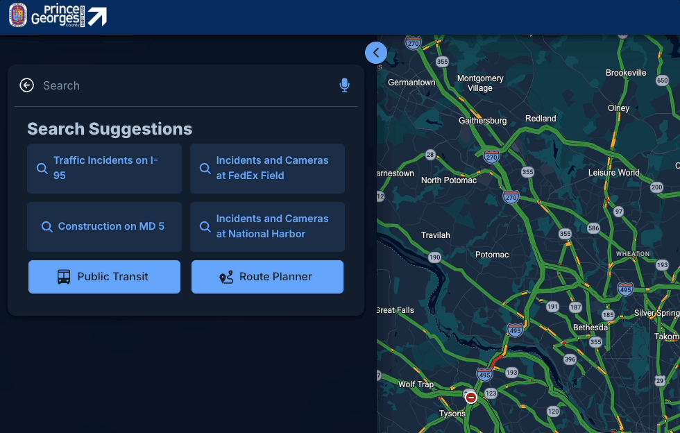 NLP Traffic Search demo